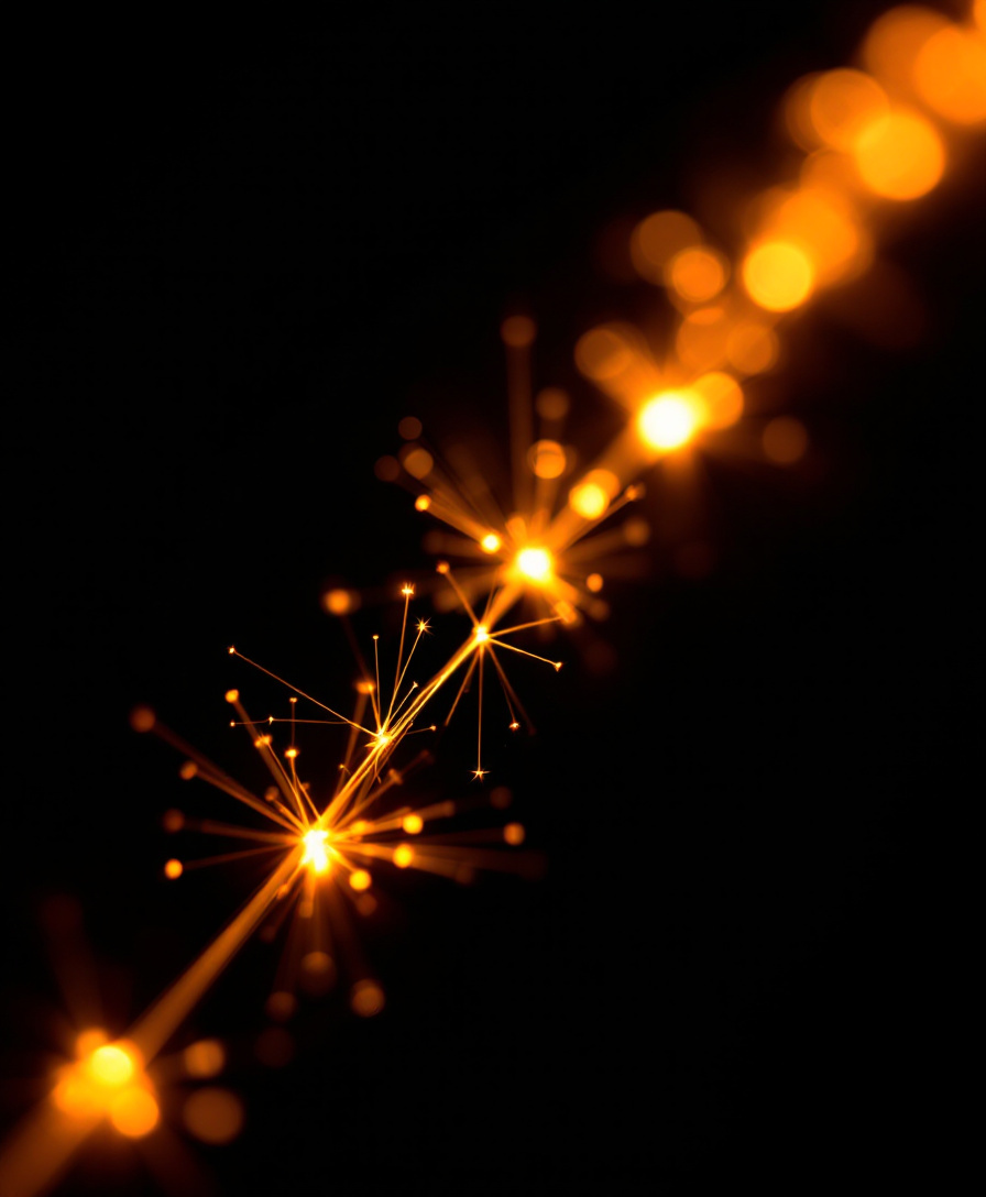 A single copper thread with glowing nodes — the daily question